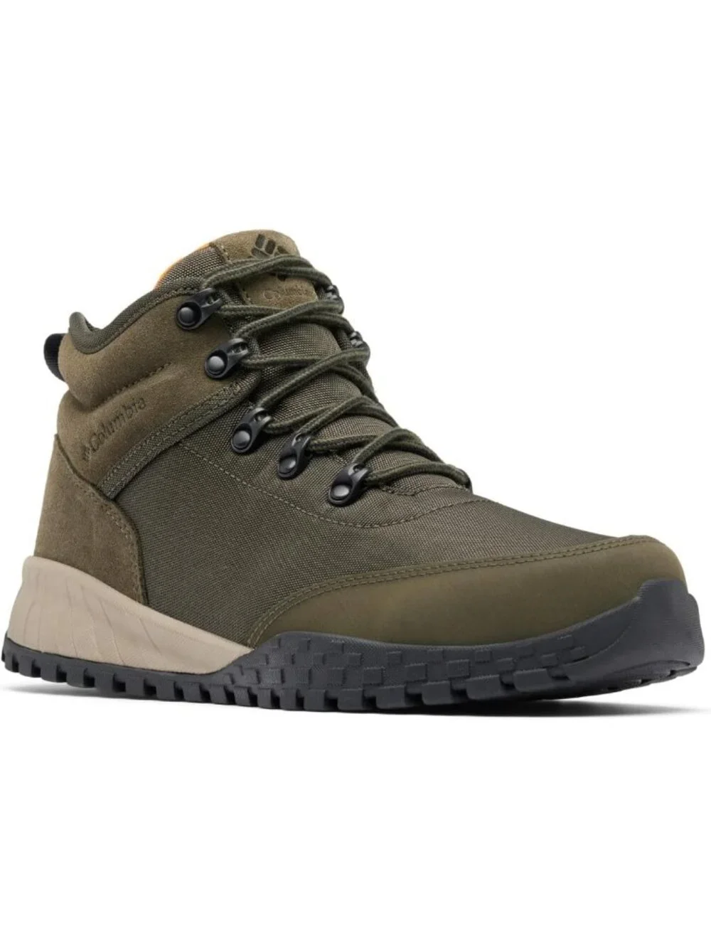 Men's Deep Olive Waterproof Shoes Casual Low Top Closed Toe Non Slip Hiking Boot